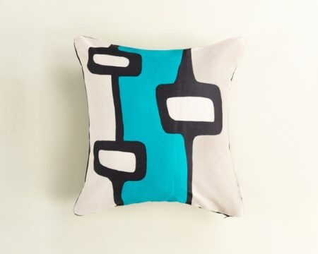 Blue Abstract Digital Printed Cushion Cover