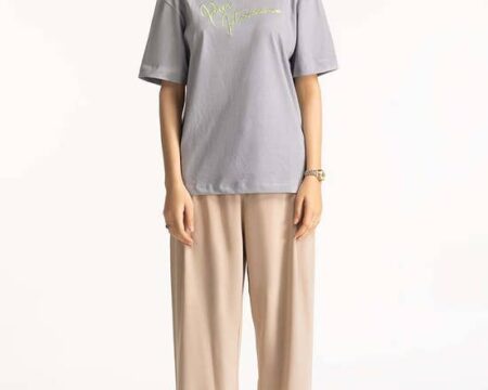 Crew Neck Tee With Embroidery On Front WM-KTP-SS24-027