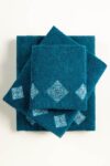 Enamel Combed 3Pc Embroidered towel set