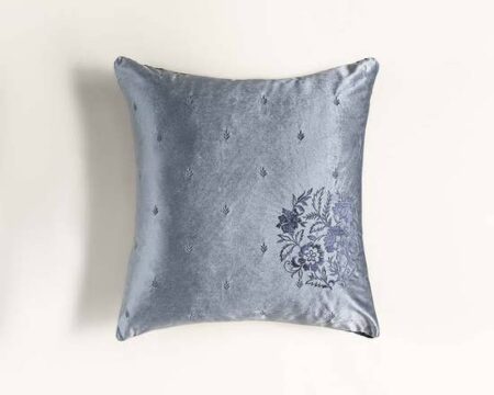 Flora Velvet Embroidered Cushion Cover