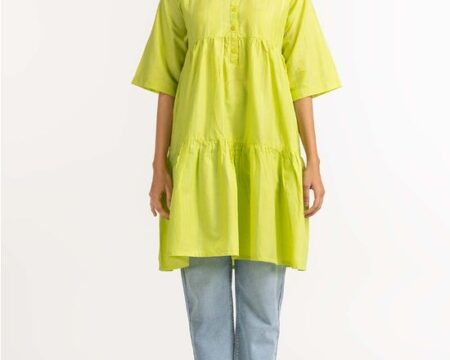 Green Basic Blouse 231-217-040