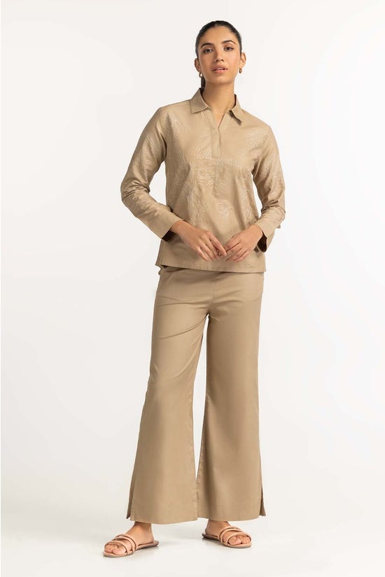 khaki basic blouse wm bls23 006 5