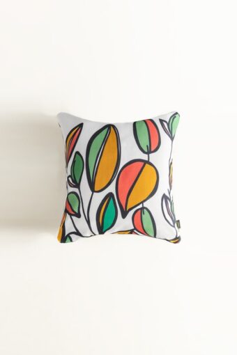 leaves digital cushion cover gulahmed front 1