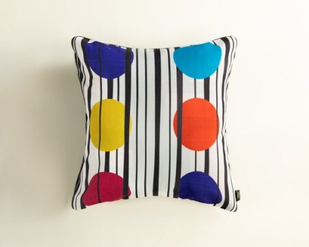 Multi Circles Digital Printed Cushion Cover