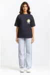 Relax Fit Black Tee With Artwork WM-KTP-SS24-032