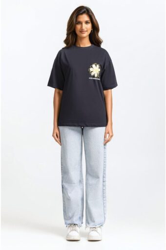relax fit black tee with artwork wm ktp ss24 032 2