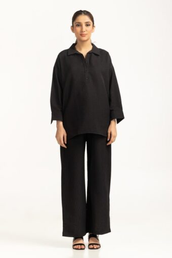 salt women top color black 100 cotton regular fit plain wm cod ws24 201 t front