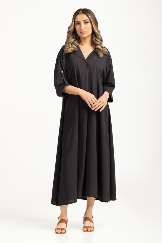 salt women top color black blended regular fit plain wm drs ws24 101 front