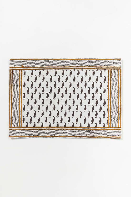 ss22 paisley bliss block printed place mat 1