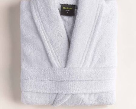 AW24 White Combed Bathrobe