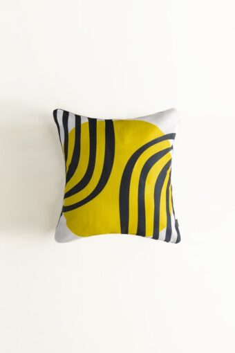 yellow oval digital cushion cover gulahmed front 1
