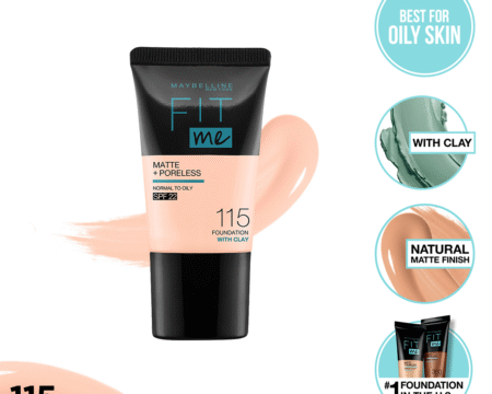 Maybelline New York Fit Me Matte & Poreless Liquid Foundation 18Ml Mini Tube - 115 Ivory - For Normal To Oily Skin