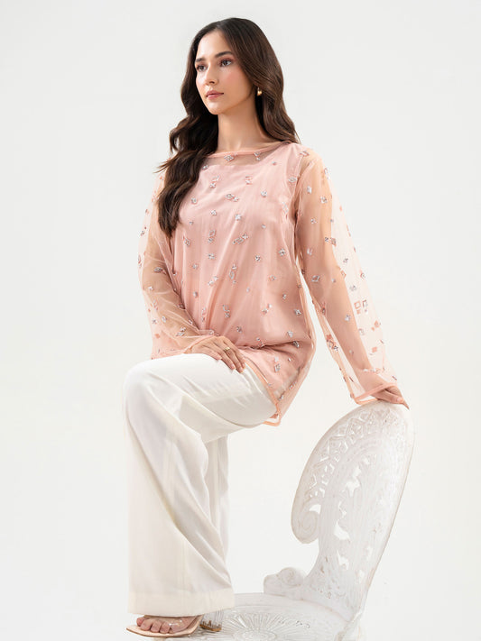 A0053TP SML 489 6 EmbroideredNetTop