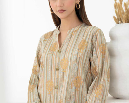 Khaddar Shirt-Paste Print (Pret)
