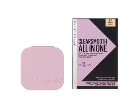 Maybelline New York Clear Smooth All In One Powder Foundation - 03 Natural