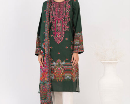 2 Piece Winter Cotton Suit-Embroidered (Pret)
