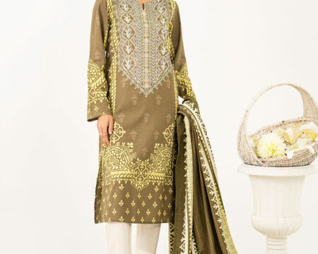 2 Piece Khaddar Suit-Embroidered (Pret)