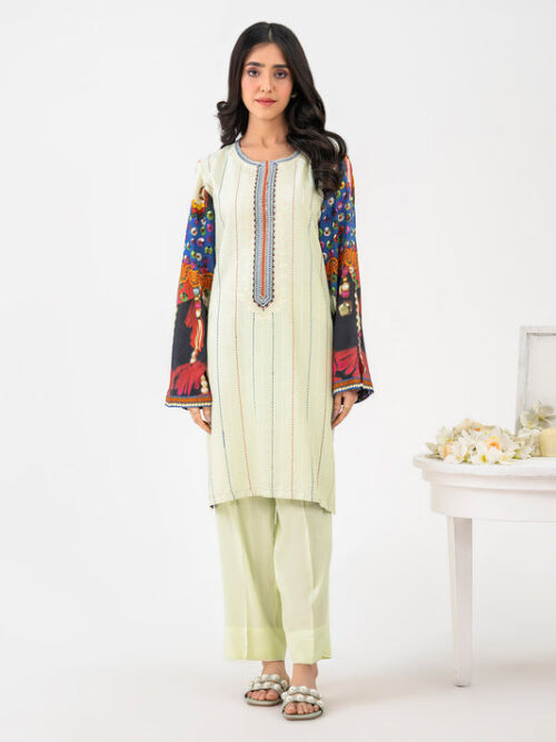 Linen Suit-Embroidered(Pret)