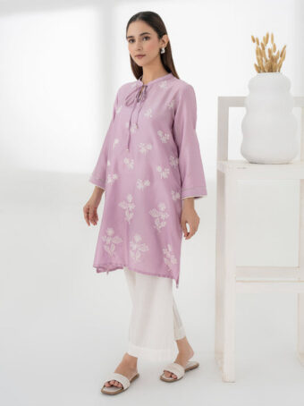 P9610TP SML 633 6 SatinShirt Embroidered Pret
