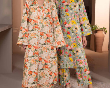 2 Piece Khaddar Suit-Printed (Unstitched)
