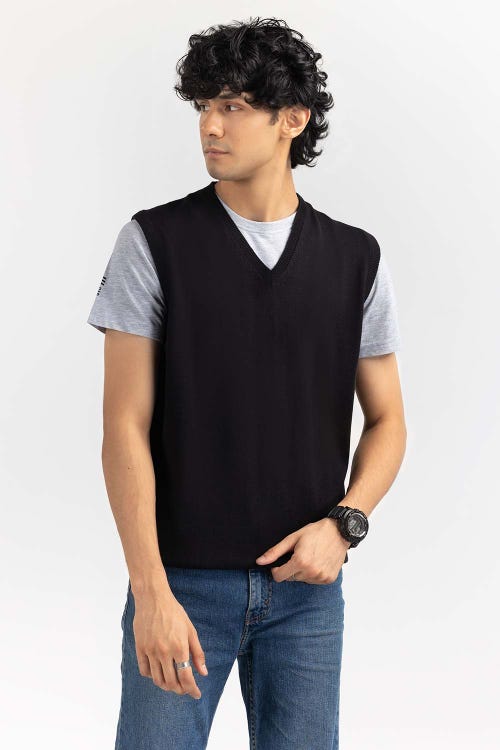 black basic v neck sleeveless sweater swt bslvn 22 009 4