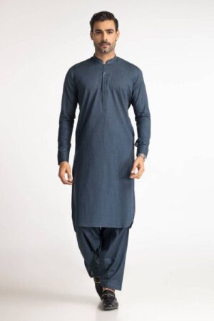 concept slub unstitched fabric cotton lf teal 1