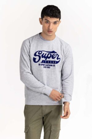 heather grey basic mock neck sweat shirt sws f22 023 5