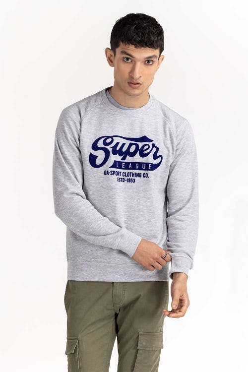 heather grey basic mock neck sweat shirt sws f22 023 5