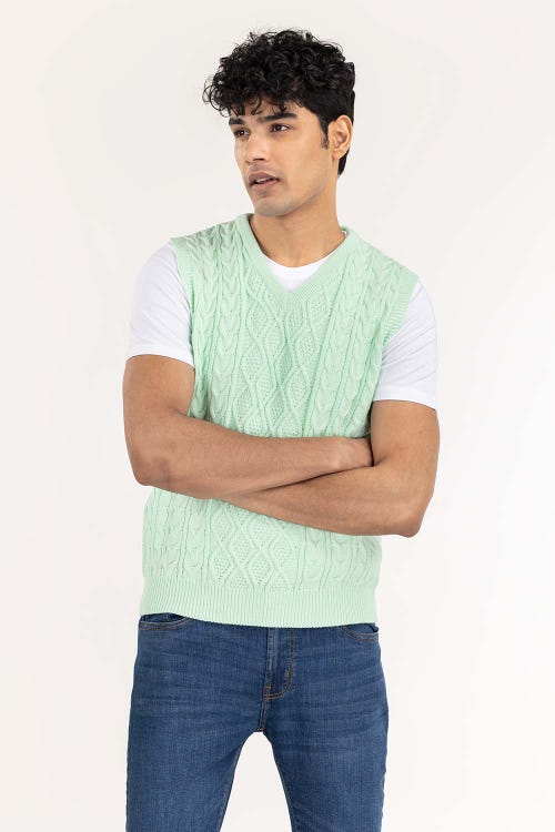 mint cabling sleeveless sweater swt fslvn22 117 1 5