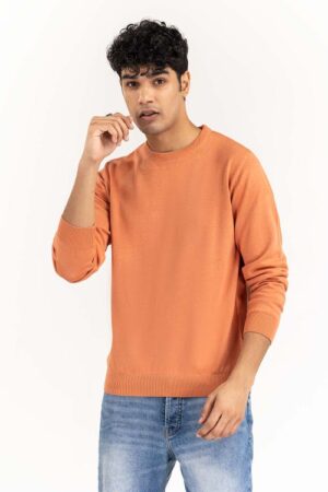 rust basic crew neck sweater swt bfscn 22 010 5