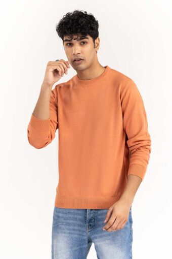 rust basic crew neck sweater swt bfscn 22 010 5