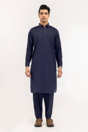 tribal ikat unstitched fabric cotton navy blue 1