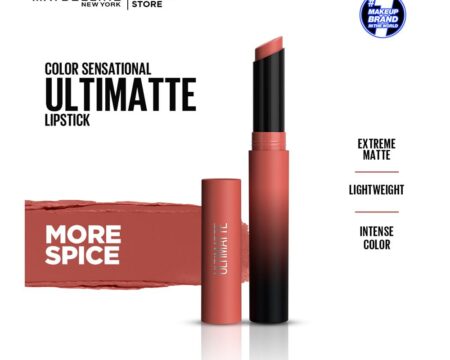 Maybelline New York Color Sensational Ultimate Matte Lipstick, 1299 More Spice
