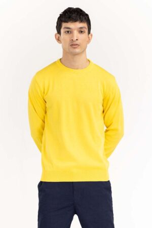 yellow basic crew neck sweater swt bfscn 22 011 6