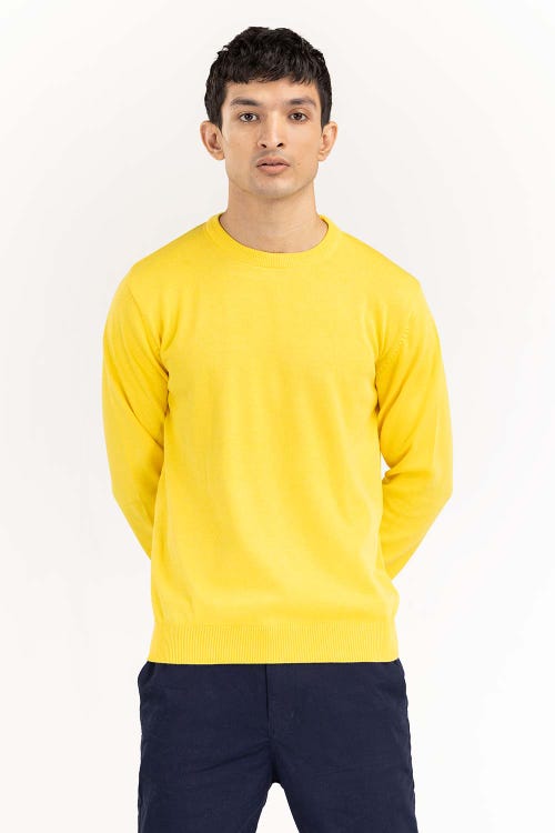 yellow basic crew neck sweater swt bfscn 22 011 6