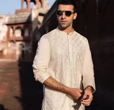 Men's Beige Kurta