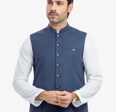 Men's Navy Blue Waist Coat