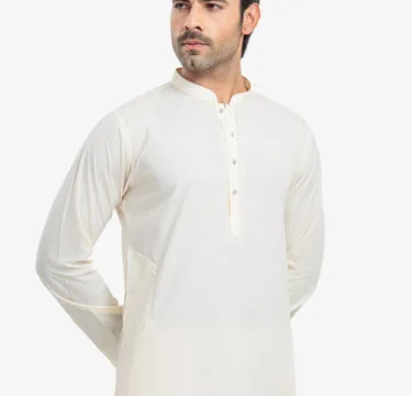 Men's Cream Kurta Shalwar