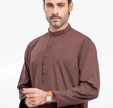 Men's Chocolate Brown Kurta Shalwar