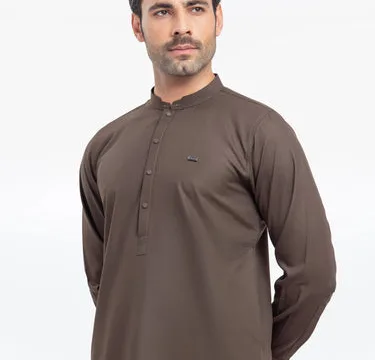 Men's Olive Brown Kurta Shalwar