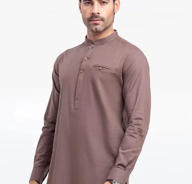 Men's Brown Kurta Pajama