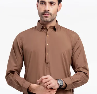 Men's Light Brown Kurta Shalwar