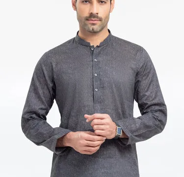 Men's Charcoal Kurta