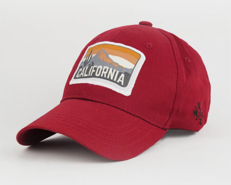 California Embroidered Cap - Red