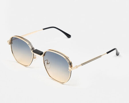 Polygon Metal Sunglasses - Gold