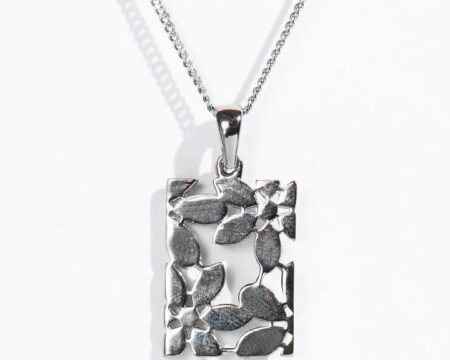 Stencil Pendant - Silver