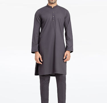 Men's Deep Grey Kurta Pajama