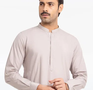 Men's Silver Grey Kurta Pajama