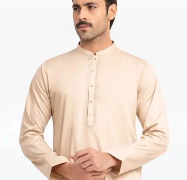 Men's Light Fawn Kurta Pajama