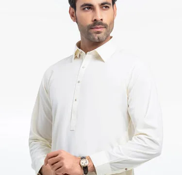 Men's Cream Kurta Shalwar